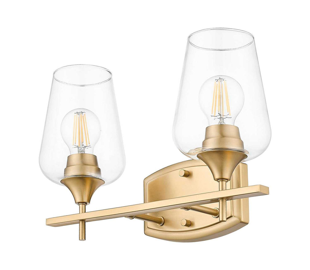 Joliet Two Light Vanity in Burnished Brass Z-Lite Canada