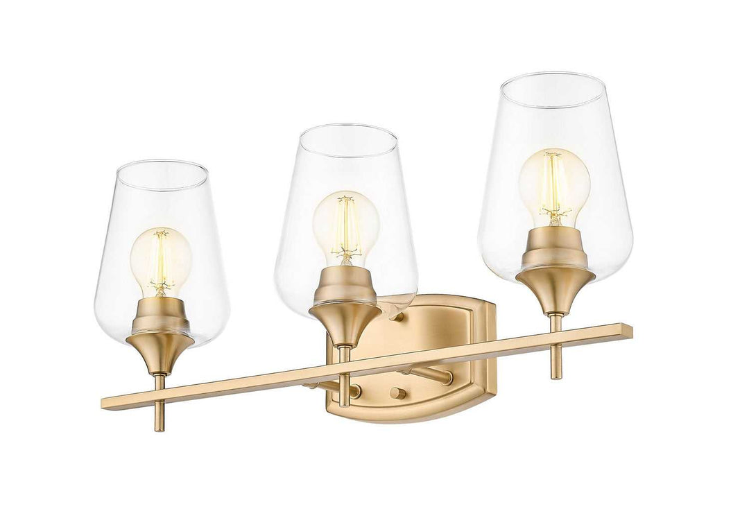 Joliet Three Light Vanity in Burnished Brass Z-Lite Canada