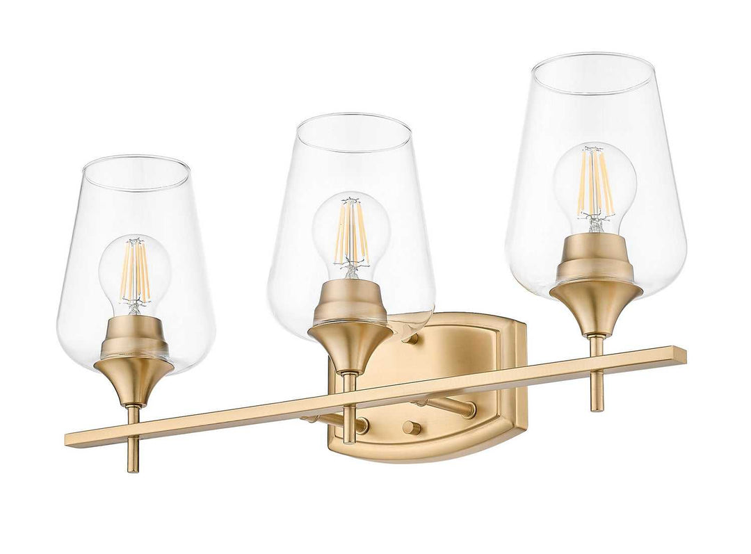 Joliet Three Light Vanity in Burnished Brass Z-Lite Canada