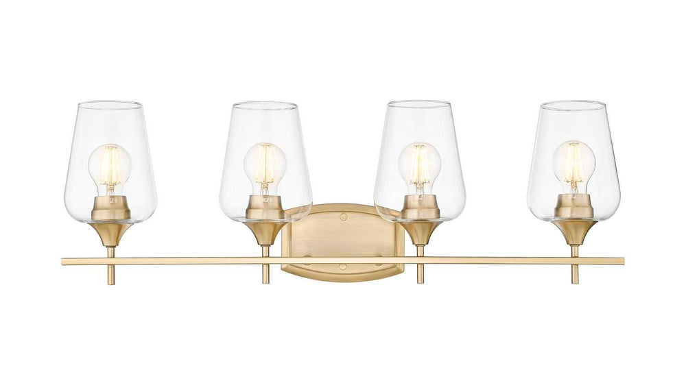 Joliet Four Light Vanity in Burnished Brass Z-Lite Canada