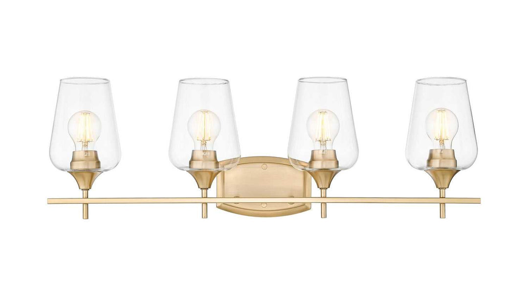 Joliet Four Light Vanity in Burnished Brass Z-Lite Canada