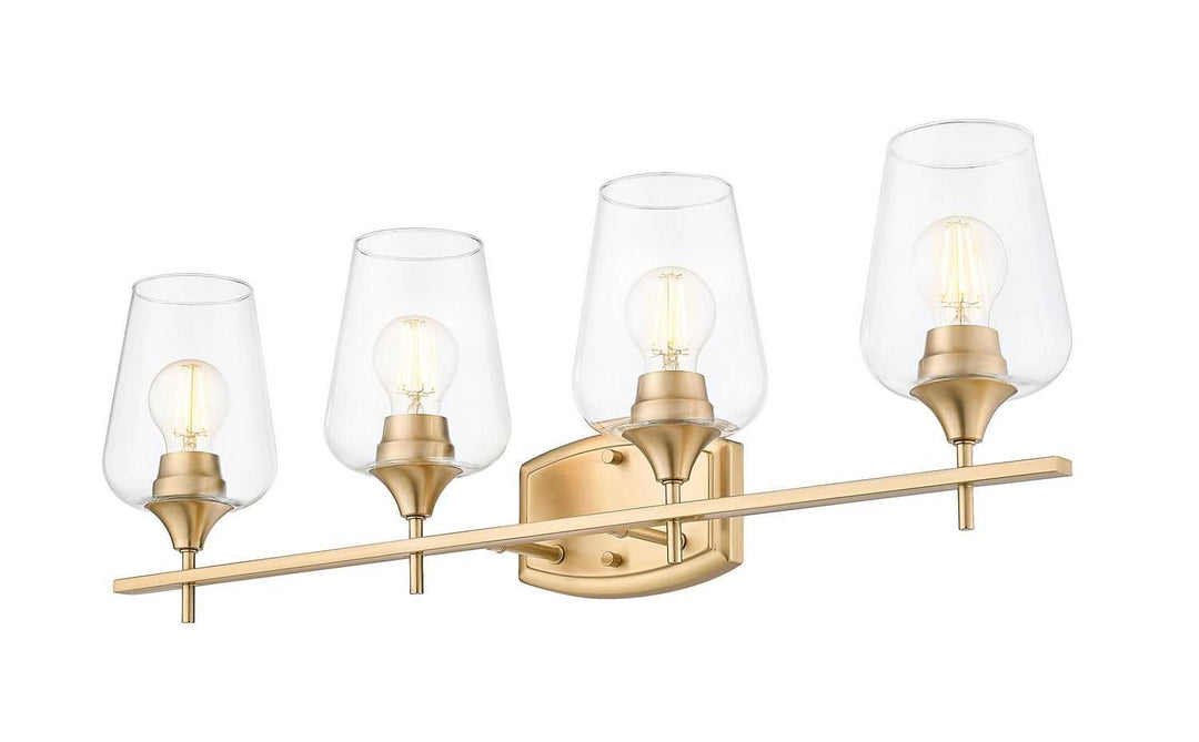 Joliet Four Light Vanity in Burnished Brass Z-Lite Canada