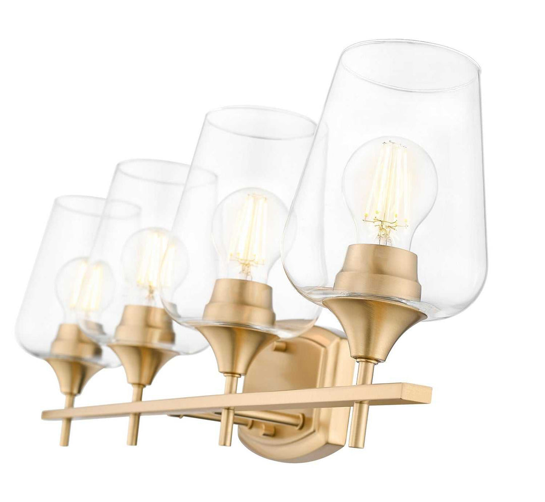 Joliet Four Light Vanity in Burnished Brass Z-Lite Canada