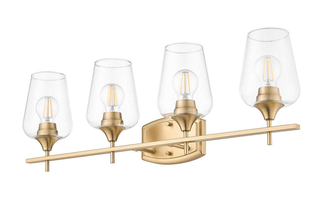 Joliet Four Light Vanity in Burnished Brass Z-Lite Canada