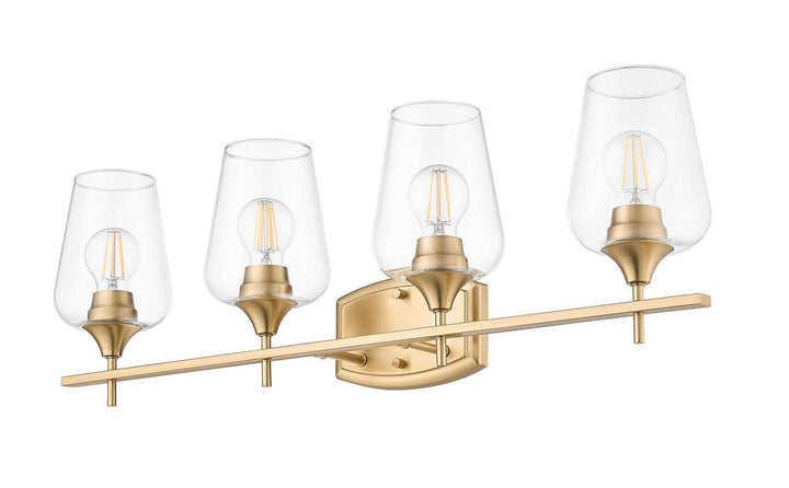 Joliet Four Light Vanity in Burnished Brass Z-Lite Canada