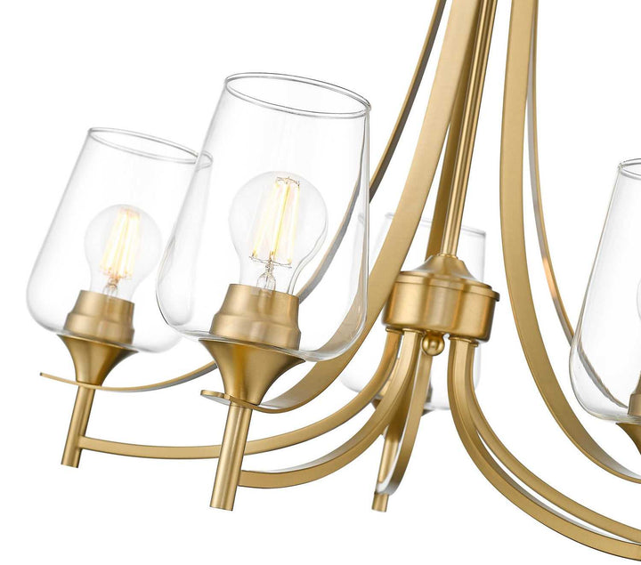 Joliet Five Light Chandelier in Burnished Brass Z-Lite Canada