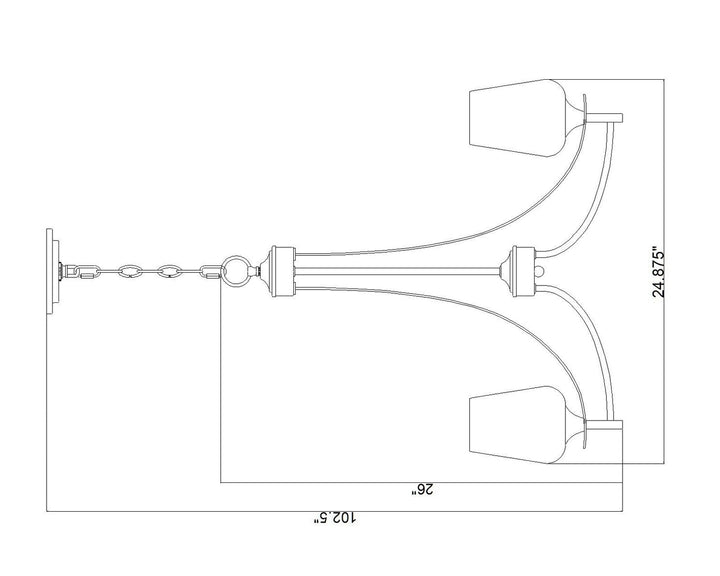 Joliet Five Light Chandelier in Burnished Brass Z-Lite Canada