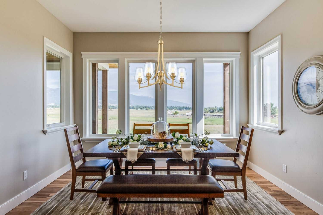 Joliet Five Light Chandelier in Burnished Brass Z-Lite Canada
