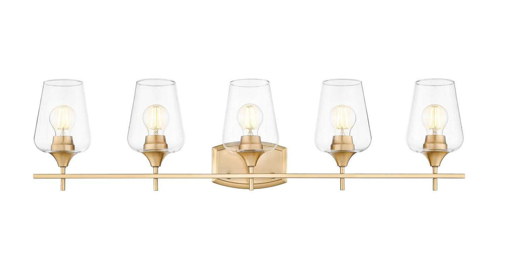 Joliet Five Light Vanity in Burnished Brass Z-Lite Canada