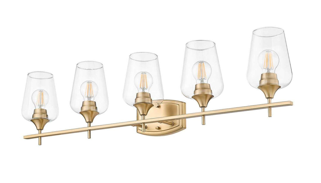 Joliet Five Light Vanity in Burnished Brass Z-Lite Canada