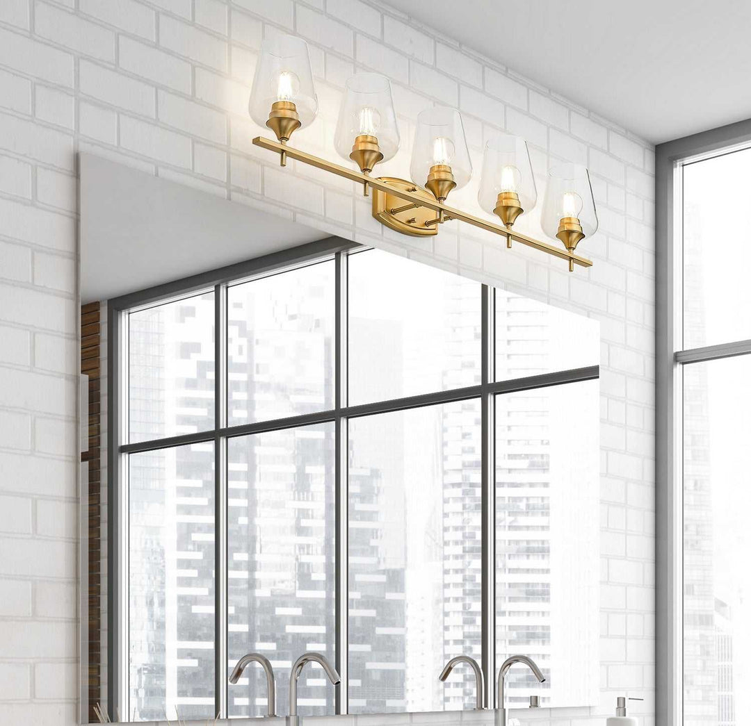 Joliet Five Light Vanity in Burnished Brass Z-Lite Canada