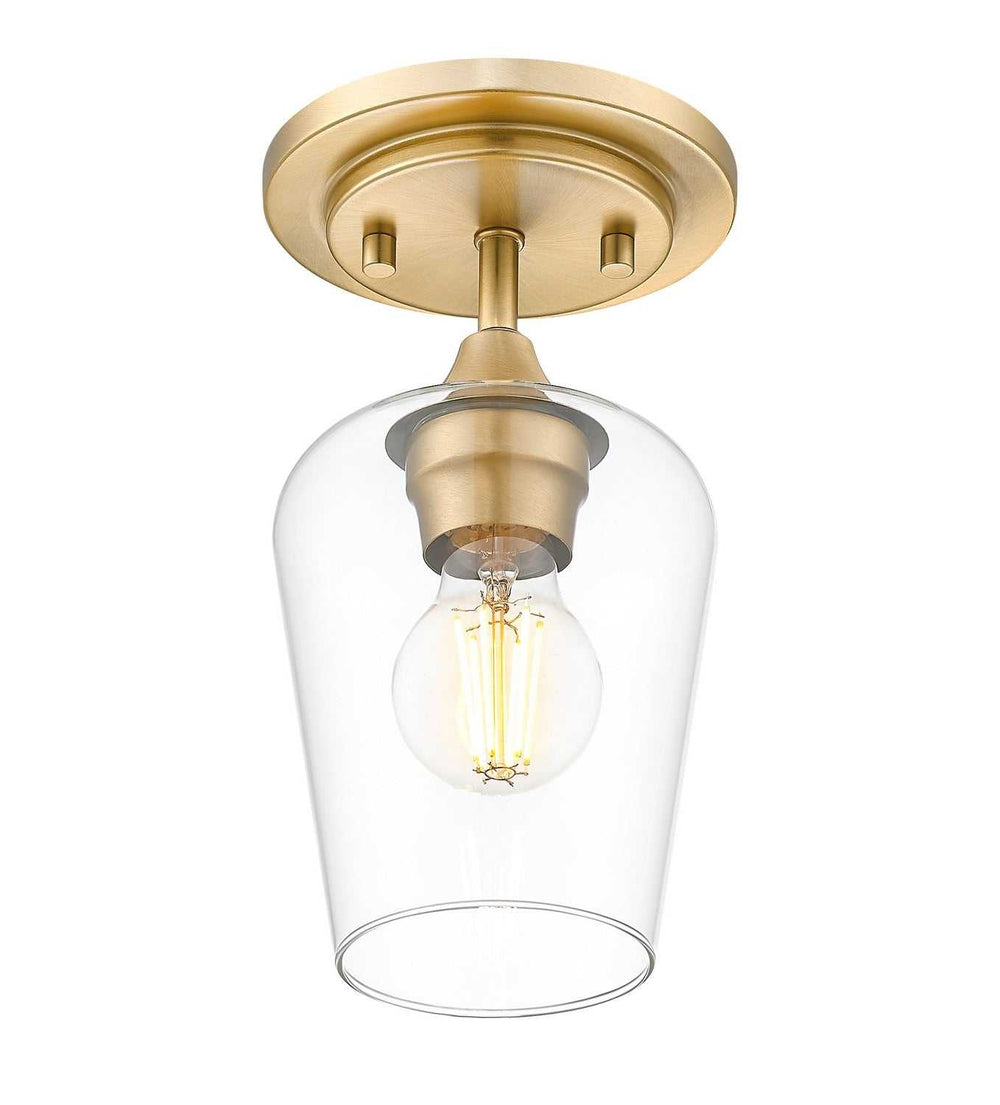 Joliet One Light Flush Mount in Burnished Brass Z-Lite Canada