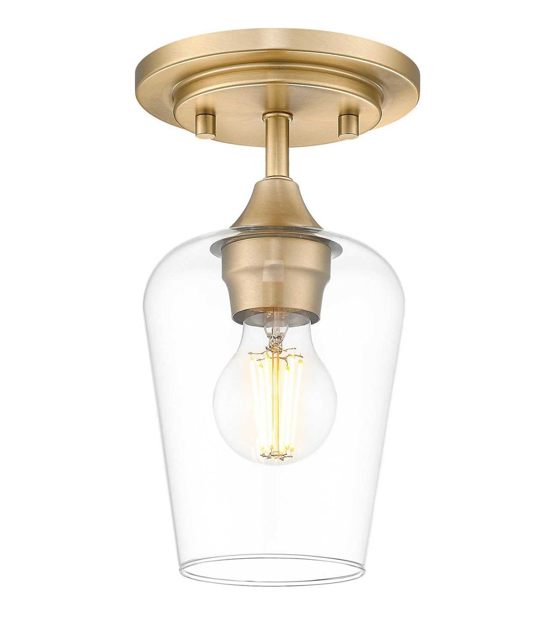 Joliet One Light Flush Mount in Burnished Brass Z-Lite Canada