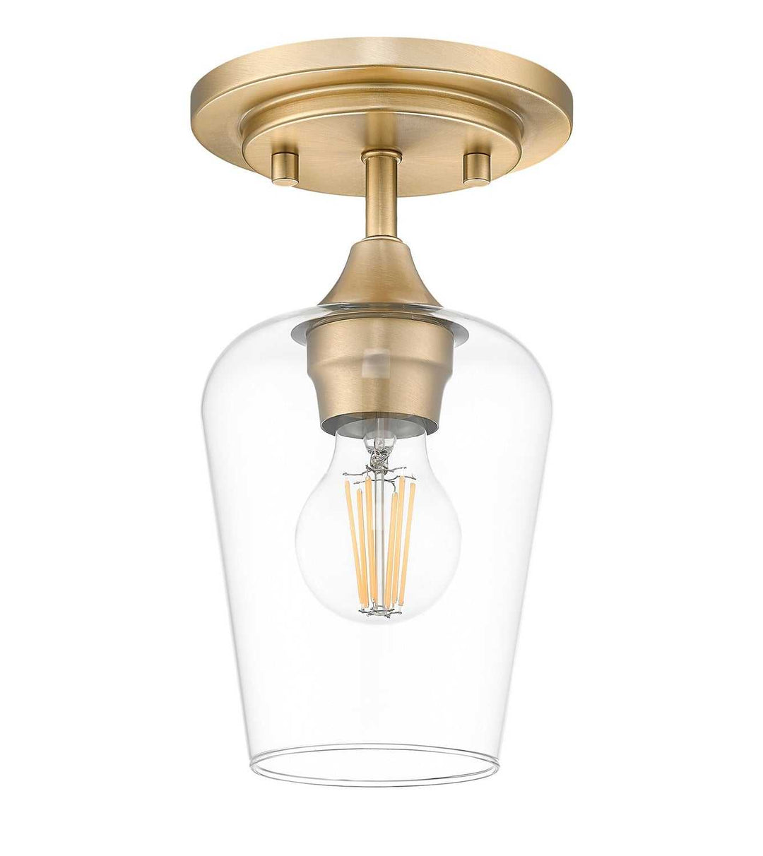 Joliet One Light Flush Mount in Burnished Brass Z-Lite Canada