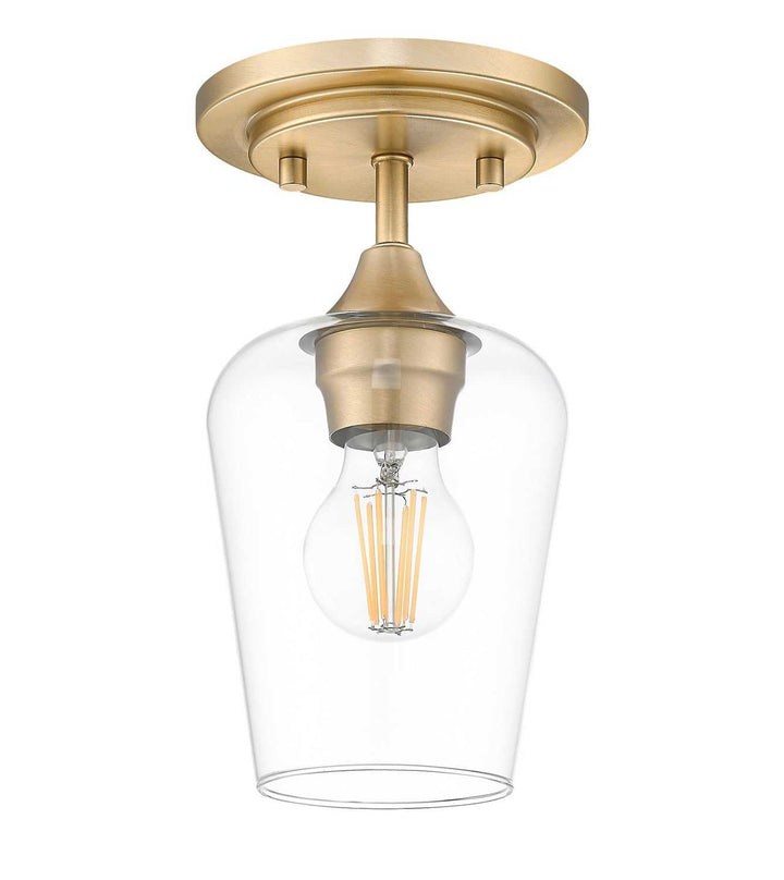 Joliet One Light Flush Mount in Burnished Brass Z-Lite Canada