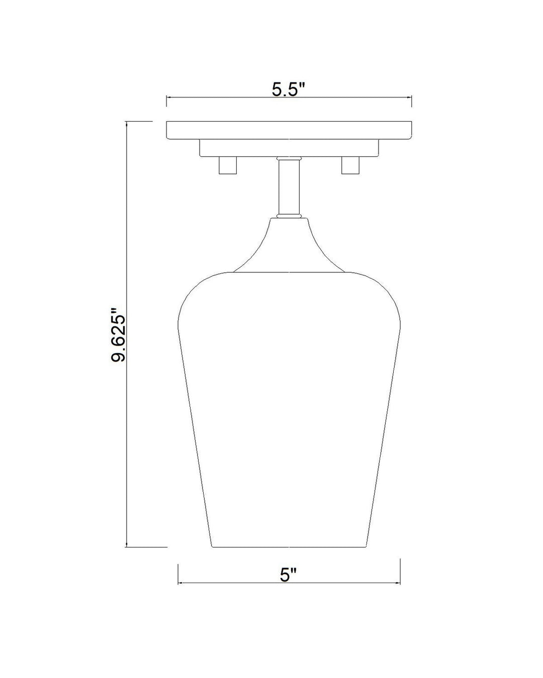 Joliet One Light Flush Mount in Burnished Brass Z-Lite Canada