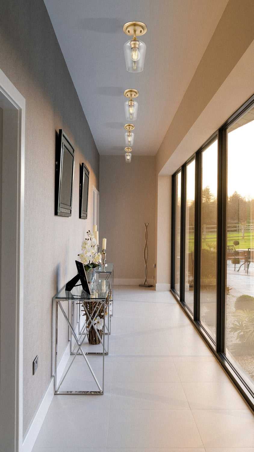 Joliet One Light Flush Mount in Burnished Brass Z-Lite Canada