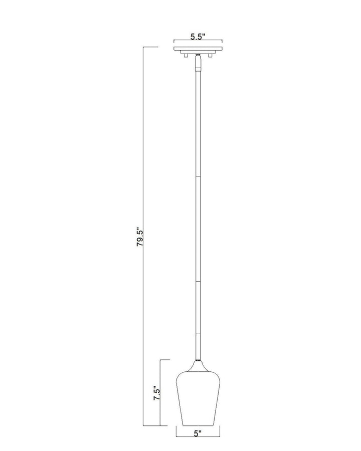 Joliet One Light Pendant in Burnished Brass Z-Lite Canada