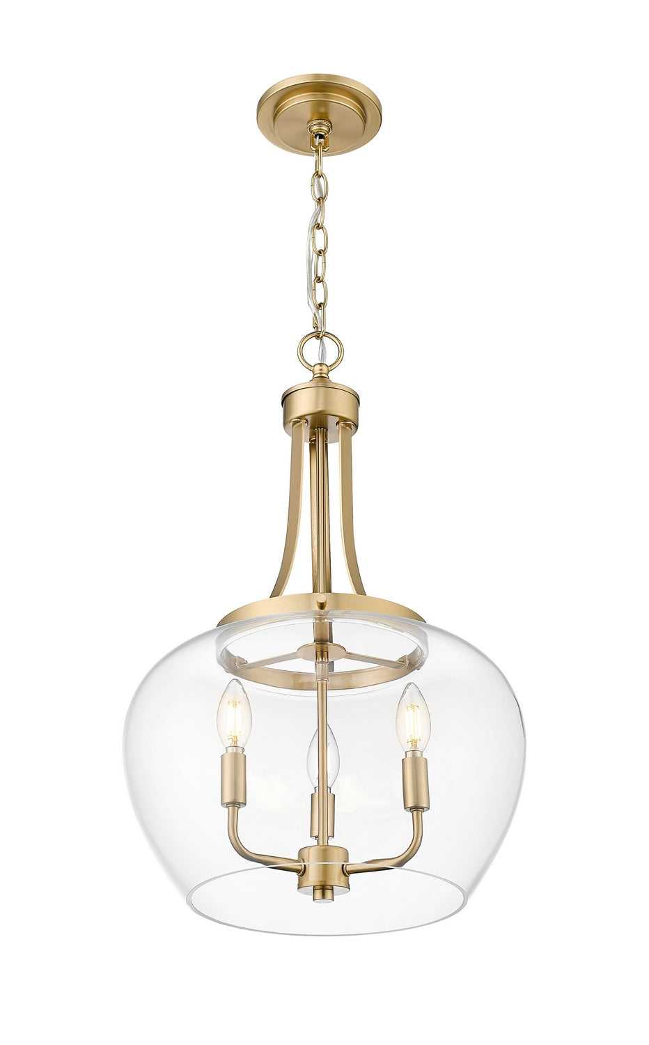Joliet Three Light Pendant in Burnished Brass Z-Lite Canada