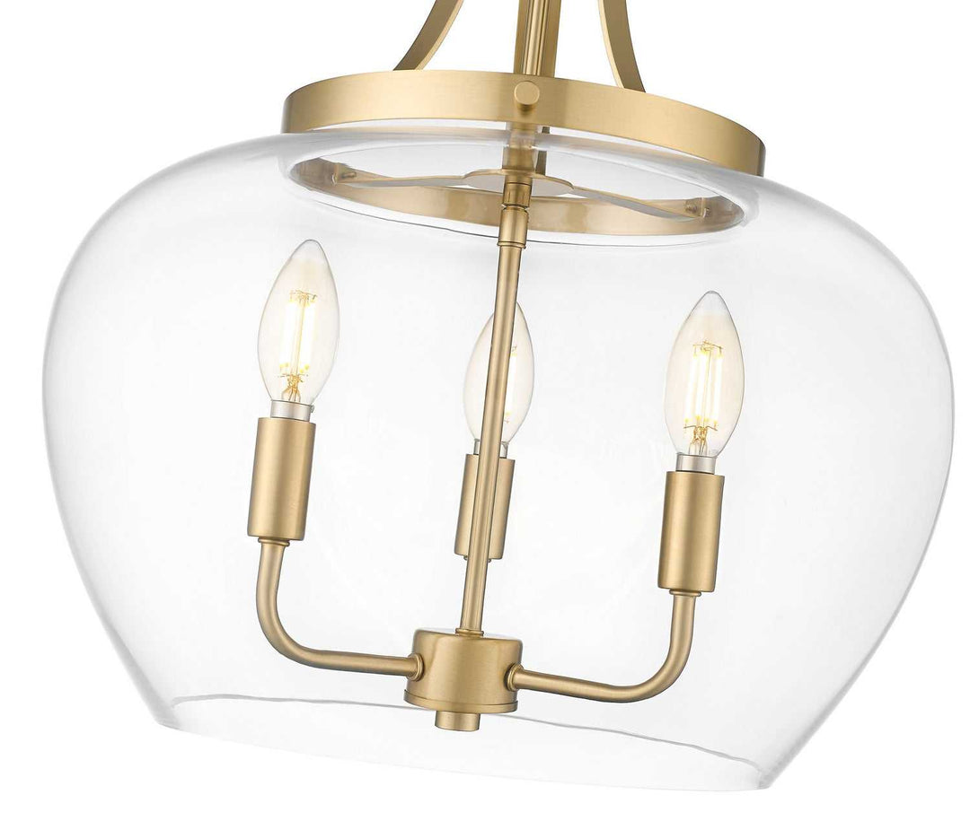 Joliet Three Light Pendant in Burnished Brass Z-Lite Canada