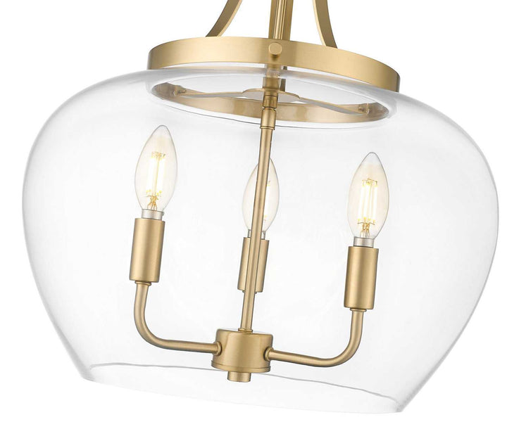 Joliet Three Light Pendant in Burnished Brass Z-Lite Canada