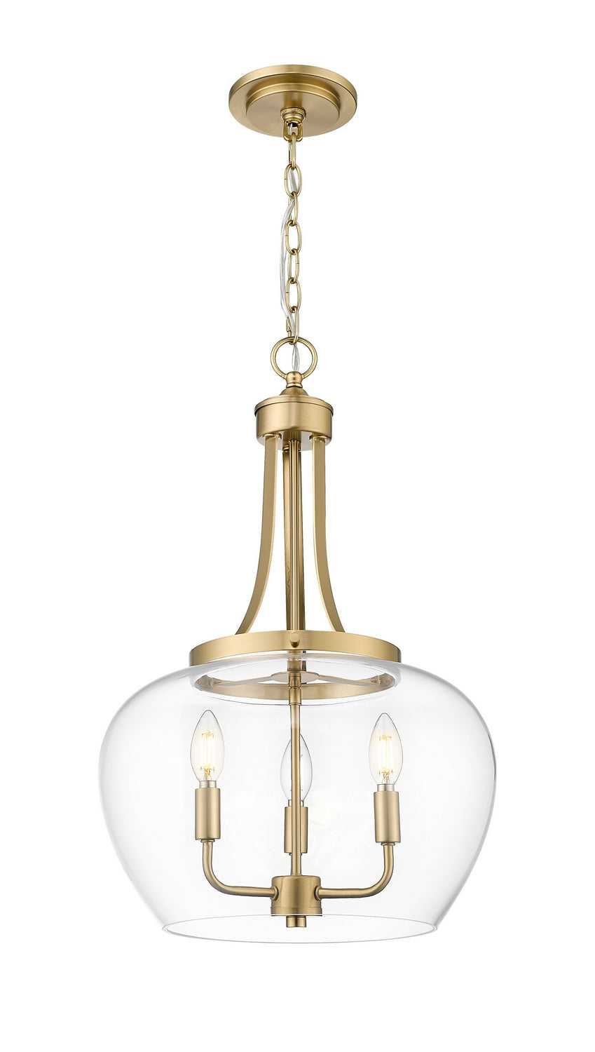 Joliet Three Light Pendant in Burnished Brass Z-Lite Canada