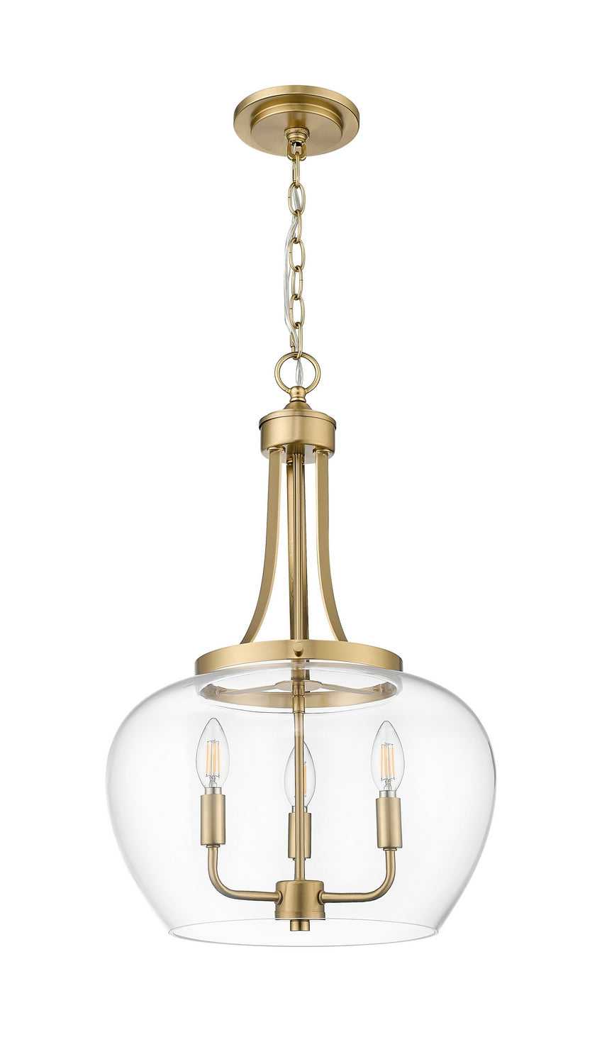 Joliet Three Light Pendant in Burnished Brass Z-Lite Canada