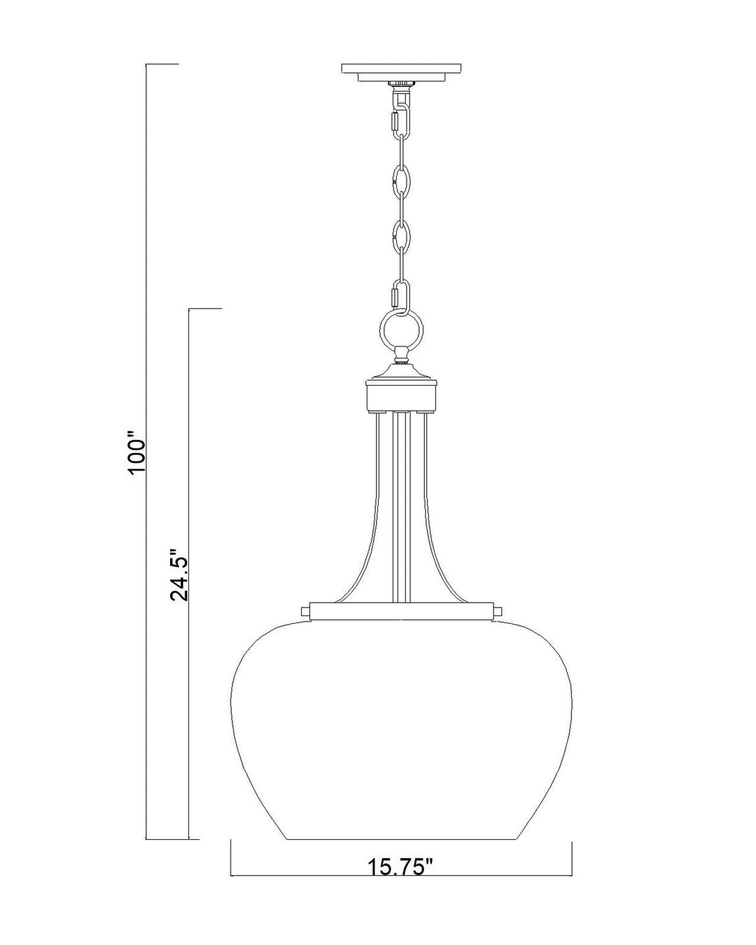 Joliet Three Light Pendant in Burnished Brass Z-Lite Canada