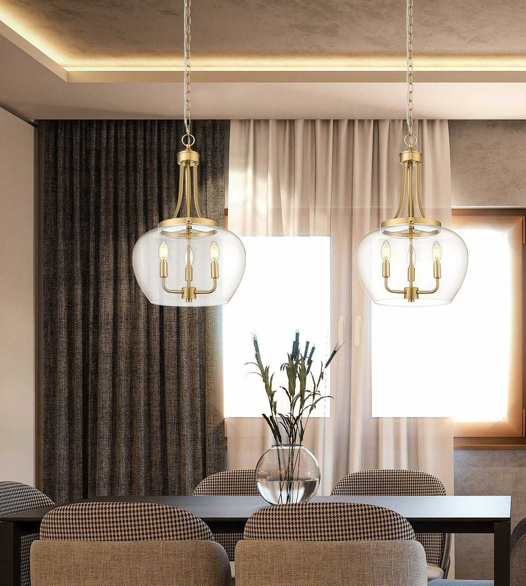 Joliet Three Light Pendant in Burnished Brass Z-Lite Canada