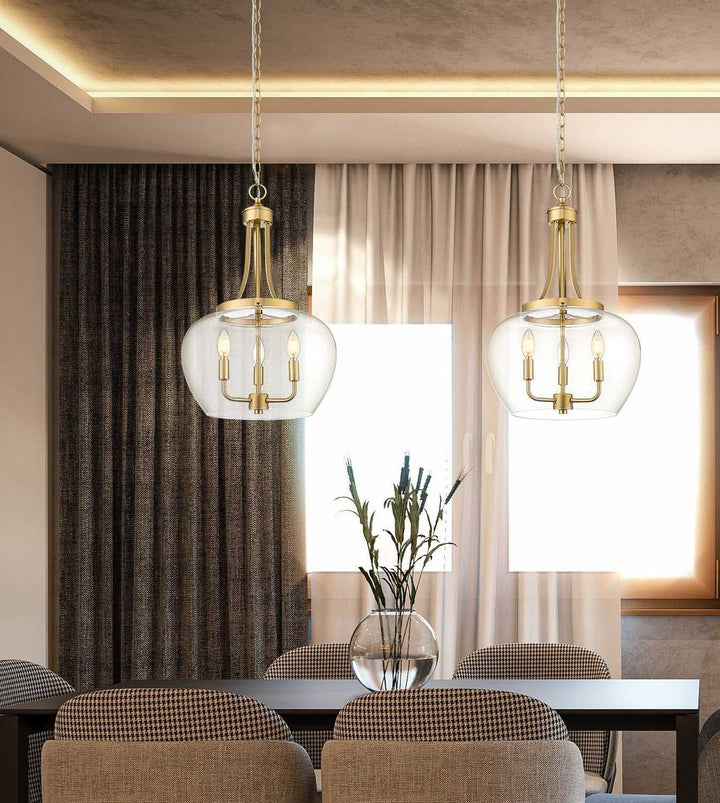 Joliet Three Light Pendant in Burnished Brass Z-Lite Canada