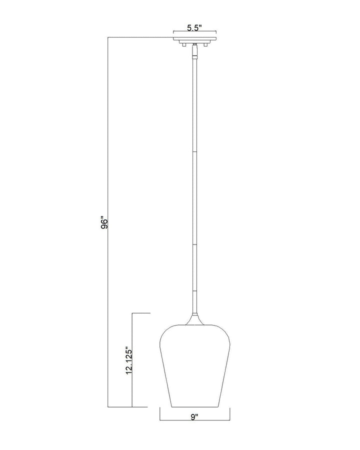 Joliet One Light Pendant in Burnished Brass Z-Lite Canada
