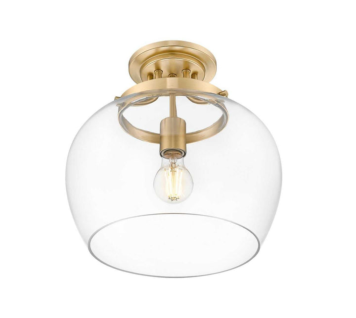 Joliet One Light Semi Flush Mount in Burnished Brass Z-Lite Canada