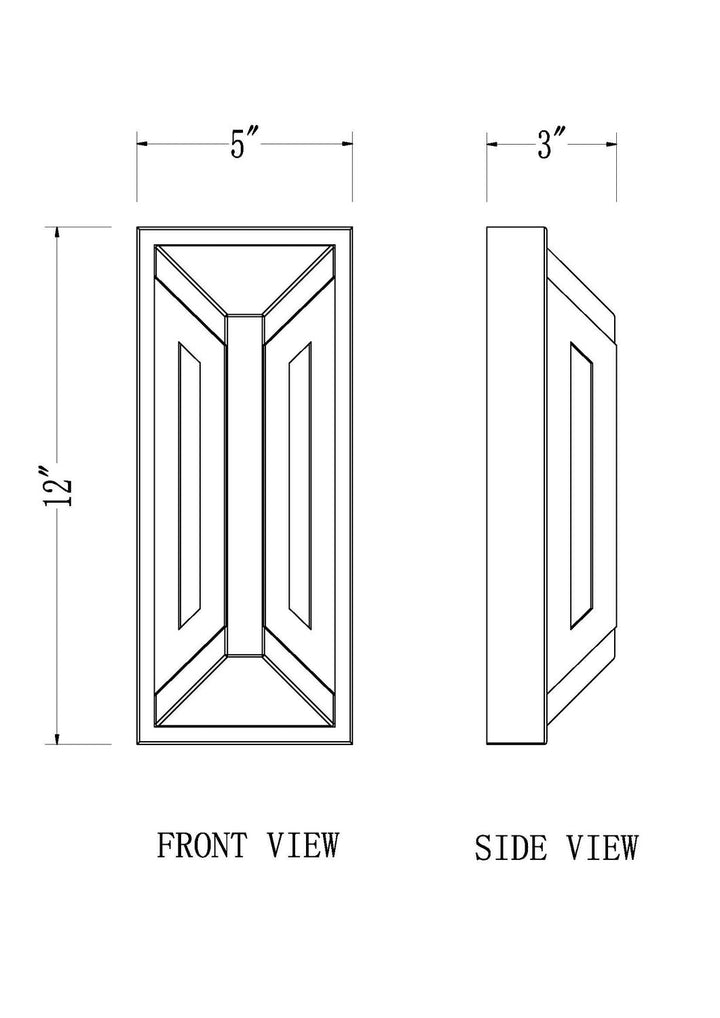 Banff LED Outdoor Wall Mount in Sand Black Z-Lite Canada