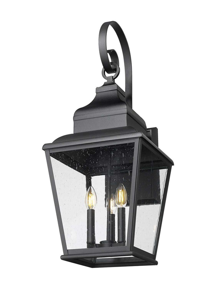 Raphael Three Light Outdoor Wall Mount in Sand Black Z-Lite Canada