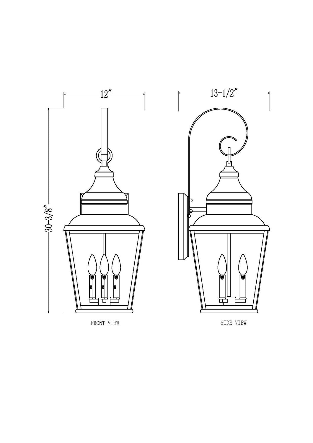 Raphael Three Light Outdoor Wall Mount in Sand Black Z-Lite Canada