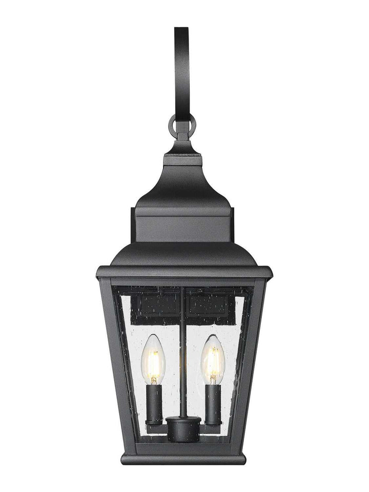 Raphael Two Light Outdoor Wall Mount in Sand Black Z-Lite Canada
