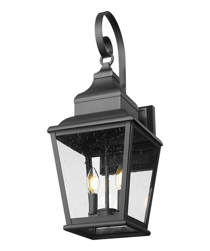 Raphael Two Light Outdoor Wall Mount in Sand Black Z-Lite Canada