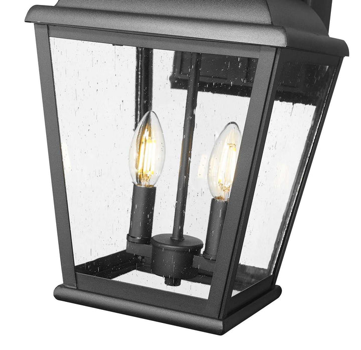 Raphael Two Light Outdoor Wall Mount in Sand Black Z-Lite Canada