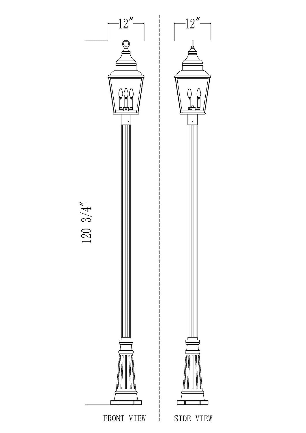 Raphael Three Light Outdoor Post Mount in Sand Black Z-Lite Canada