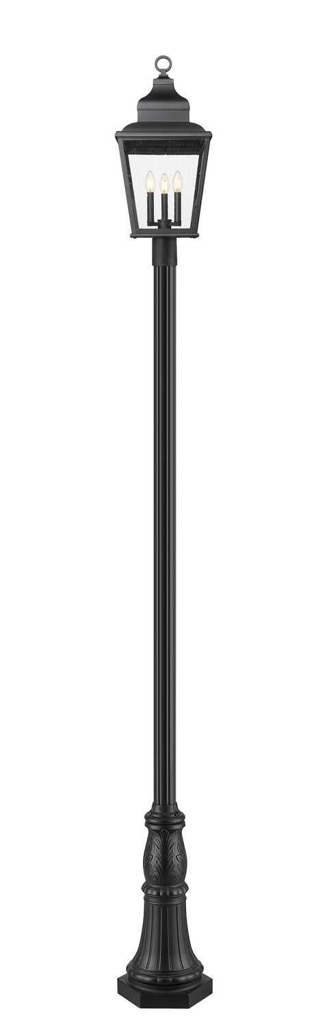 Raphael Three Light Outdoor Post Mount in Sand Black Z-Lite Canada