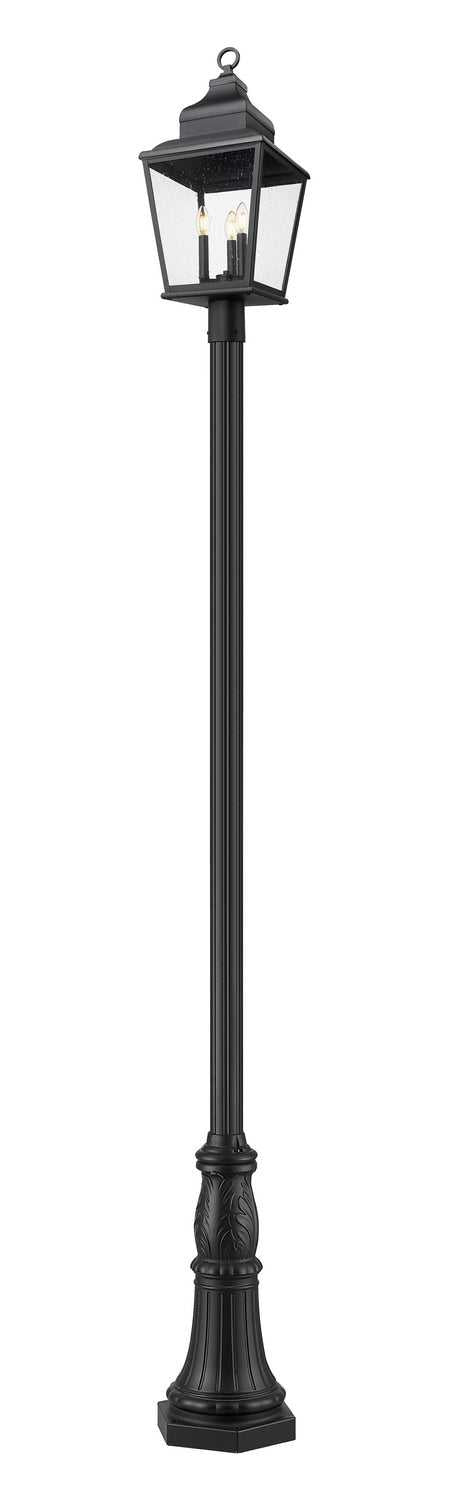 Raphael Three Light Outdoor Post Mount in Sand Black Z-Lite Canada