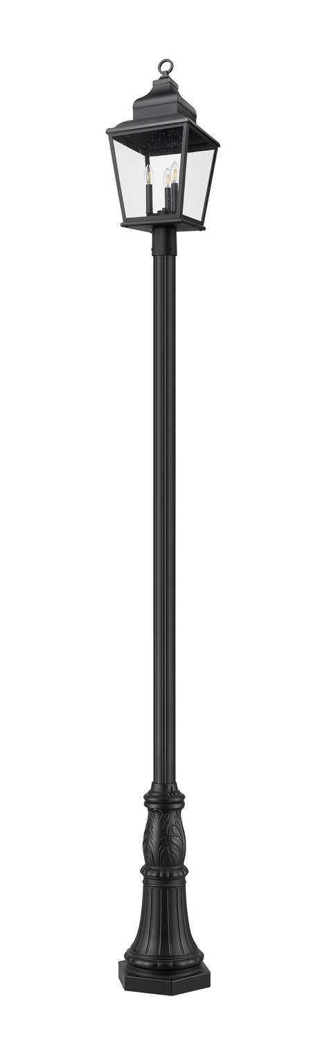 Raphael Three Light Outdoor Post Mount in Sand Black Z-Lite Canada