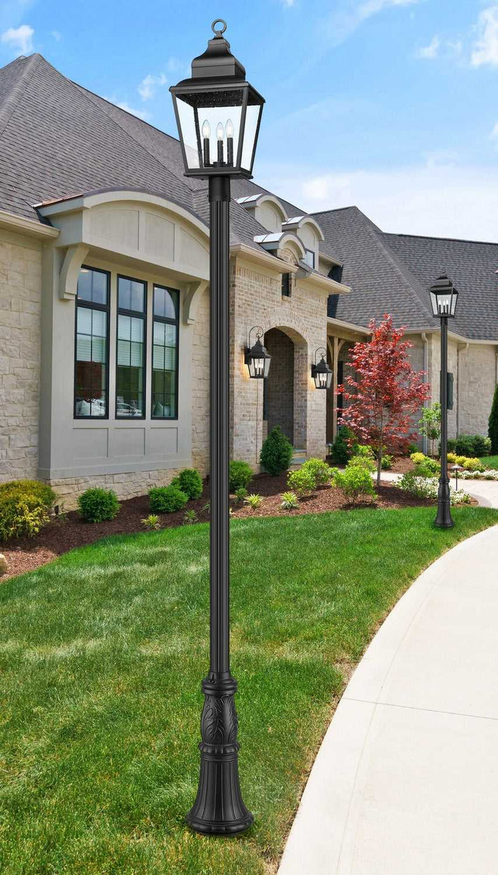 Raphael Three Light Outdoor Post Mount in Sand Black Z-Lite Canada