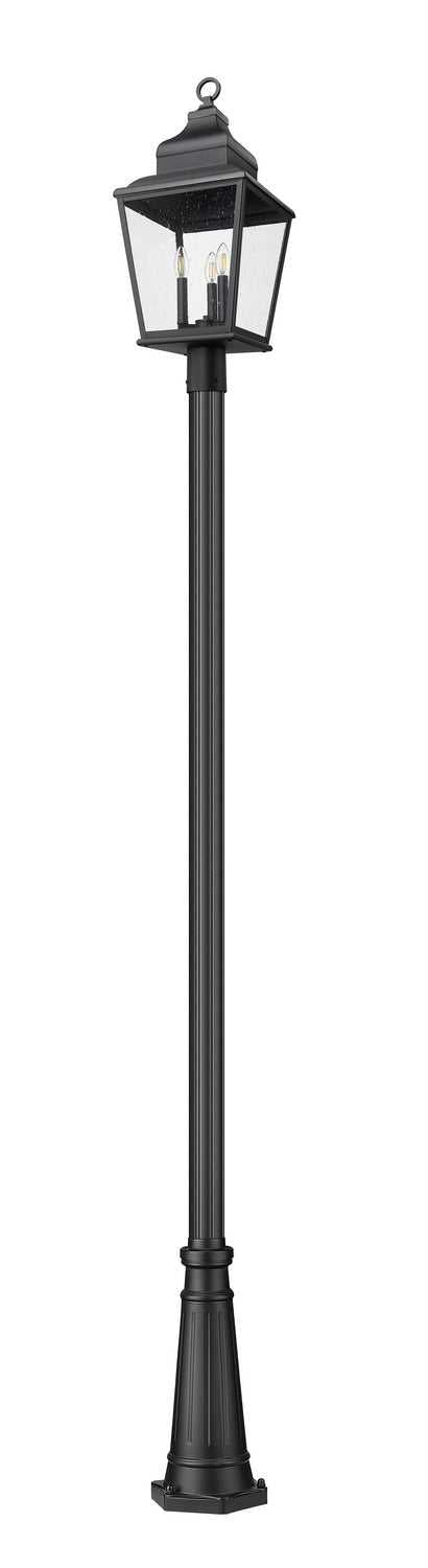 Raphael Three Light Outdoor Post Mount in Sand Black Z-Lite Canada