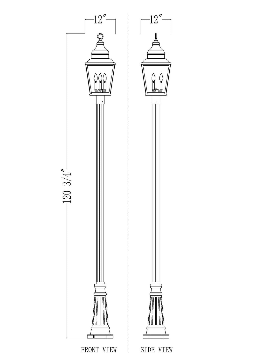 Raphael Three Light Outdoor Post Mount in Sand Black Z-Lite Canada