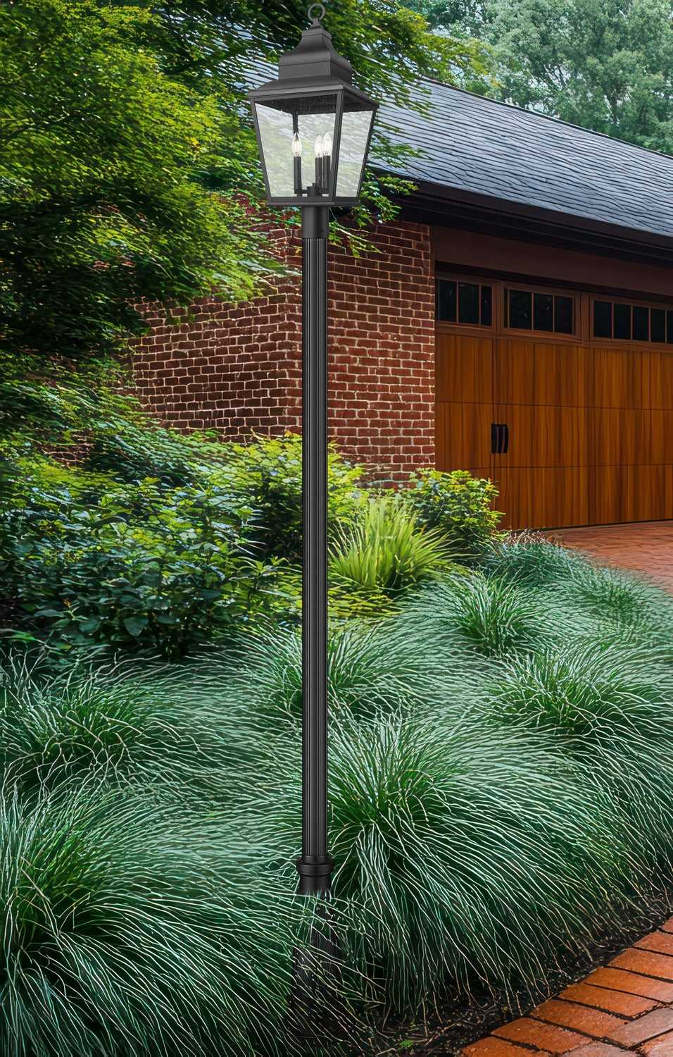 Raphael Three Light Outdoor Post Mount in Sand Black Z-Lite Canada