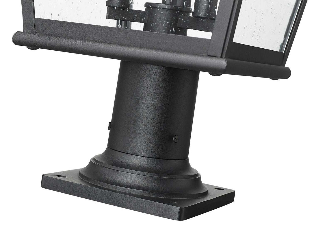 Raphael Three Light Outdoor Pier Mount in Sand Black Z-Lite Canada
