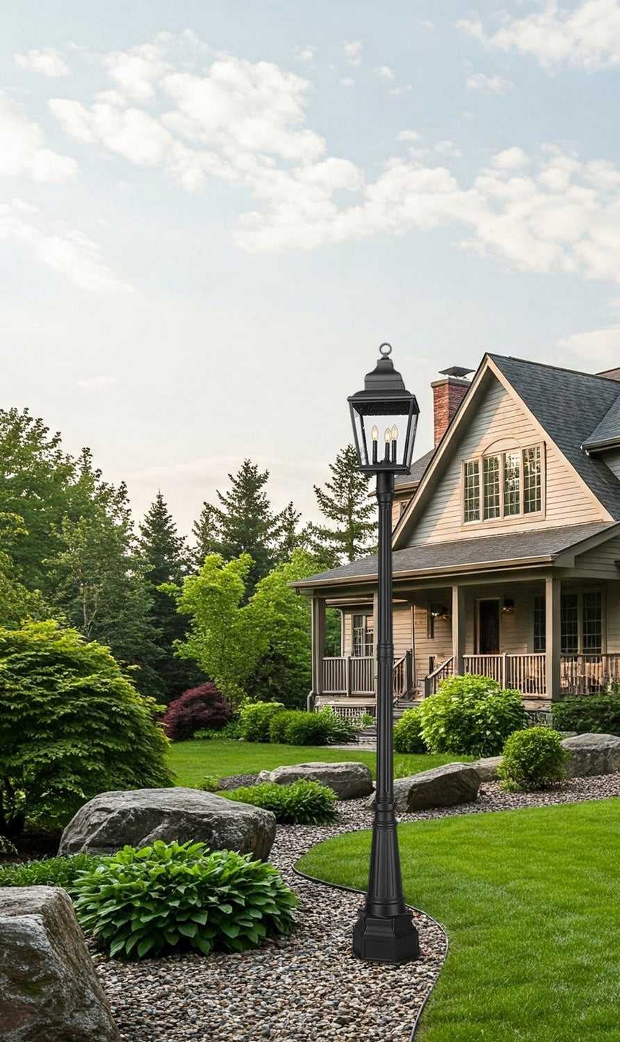 Raphael Three Light Outdoor Post Mount in Sand Black Z-Lite Canada
