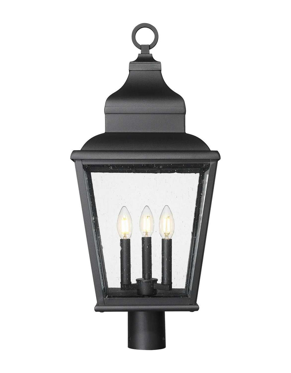Raphael Three Light Outdoor Post Mount in Sand Black Z-Lite Canada