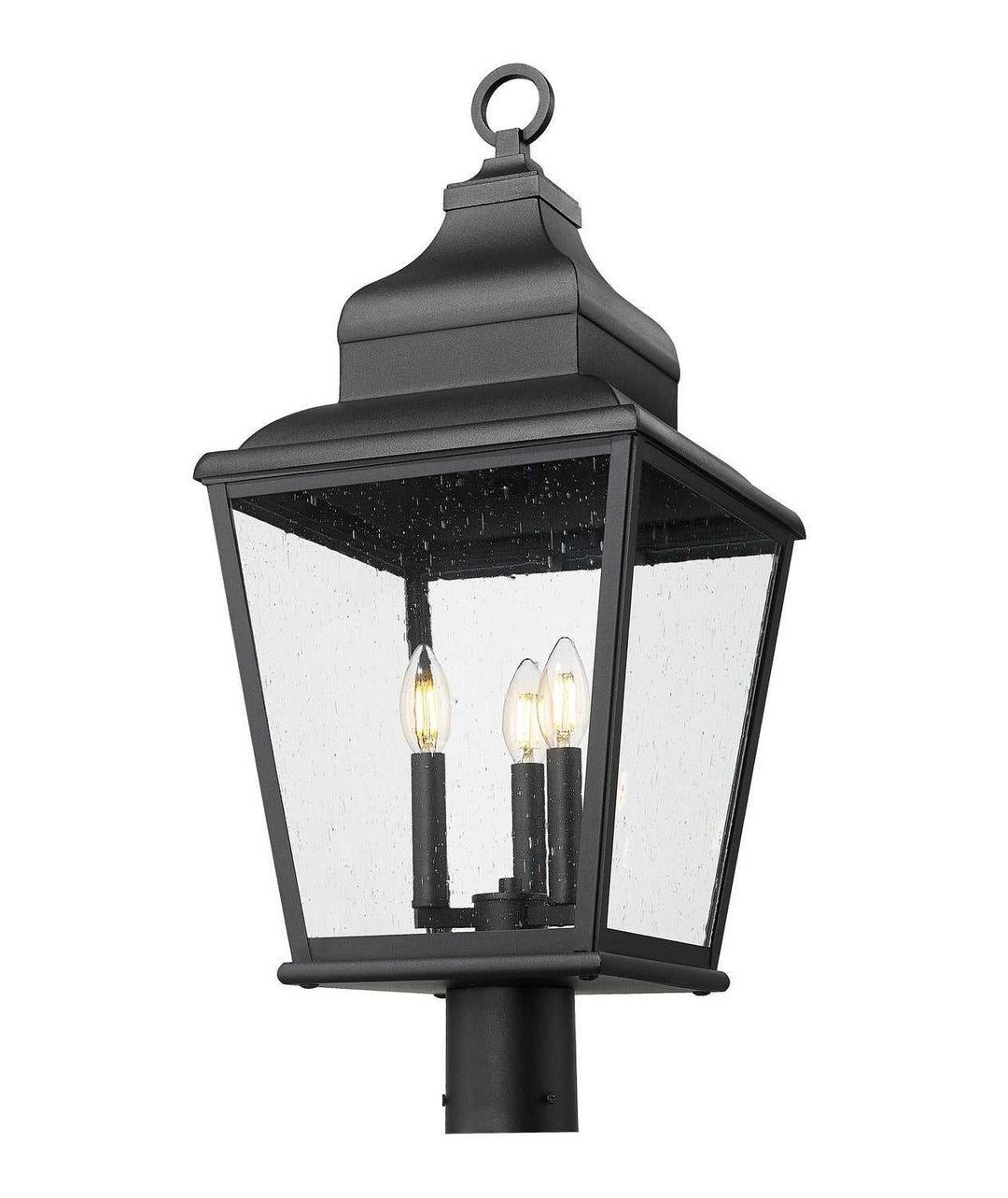 Raphael Three Light Outdoor Post Mount in Sand Black Z-Lite Canada